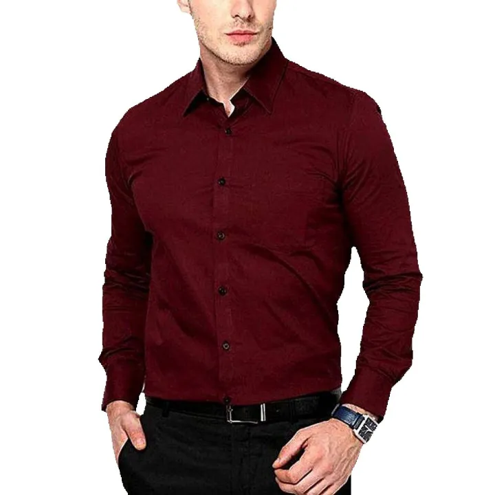 Stylish%20Regular%20Slim%20Fit%20Blank%20Cotton%20Long%20Sleeve%20Formal%20Shirt%20For%20Men%20-%20Image%203