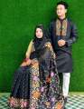 Exclusive Designer Dhupiyan Saree And Dhupiyan Panjabi For Combo Couple Dress - Saree & Panjabi. 