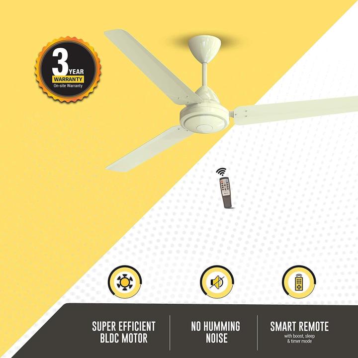 Remote Control India's Most Energy Saving Certified Gorilla Efficio Ceiling Fan(Ivory)