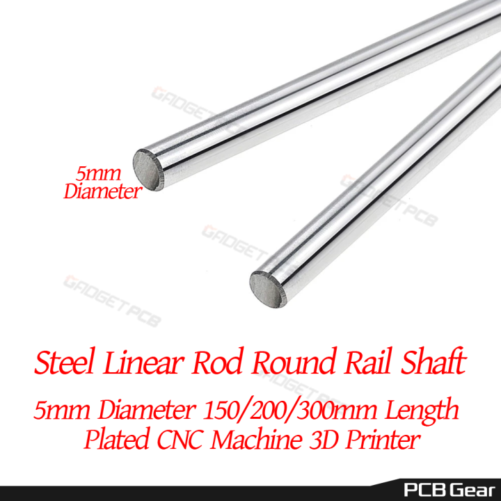 Linear%20Rod%20Round%20Rail%20Shaft%205mm%20Diameter%20150/200/300mm%20Length%205mm%20Rod%20Chrome%20Plated%20CNC%203D%20Printer%20-%20Image%203