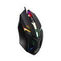 One Hand RGB Gaming Keyboard and Backlit Mouse Combo,USB Wired Rainbow Letters Glow Single Hand Mechanical Feeling Keyboard with Wrist Rest Support, Gaming Keyboard Set for Game. 