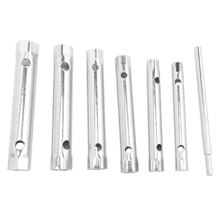 6PC 8-19mm Metric Tubular Box Wrench Set Tube Bar Spark-Plug