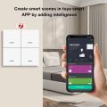 Tuya ZigBee Smart Scene Switch 4 Gang 12 Scene Switch Push Button Smart Life Controller Works With 2MQTT And ZigBee Gateway.