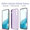 Square Liquid Silicone Case for Samsung Galaxy S23 Plus Ultra 360 Protective Soft Fabric Phone Back Cover S22 23 S23Ultra Armor KEEMEEUYZO.