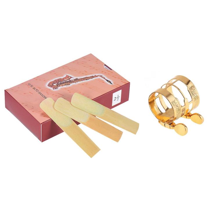 Harmony 10Pcs/ Box Eb Alto Saxophone Reeds Sax Reeds with Carved Metal ...