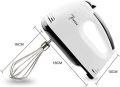 Hand Mixer Mini Small Kitchen Appliance Food Preparation Handheld Cream Blender Egg Beater Cheap Electric 7 Speed Variable Speed Cake Cream Food Processor-White. 