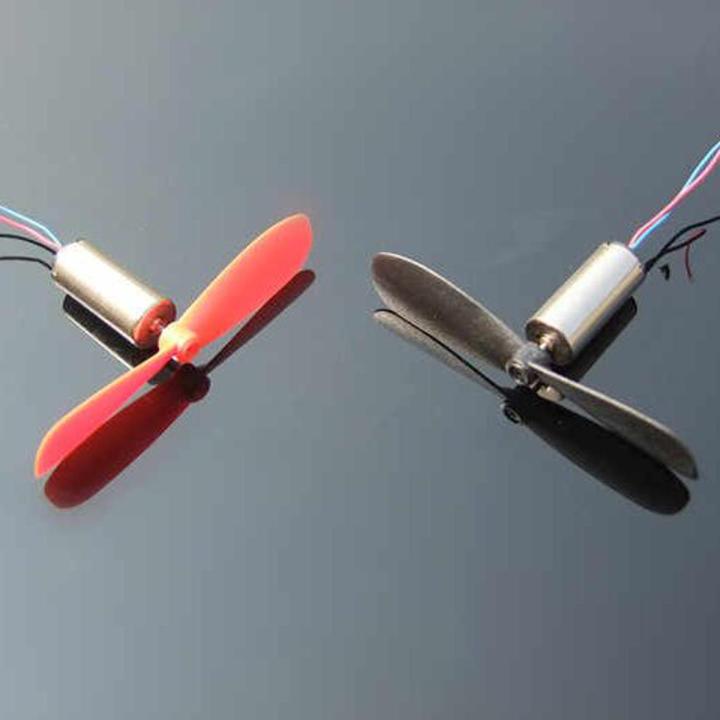 2Pcs 720 Mini Motor 2Pcs 55mm RED BLACK Mini Fans Motor Size