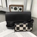 VC Minimalist Black Postman Bag Retro Male Shoulder Bag Men's Messenger Bag for Men Unisex Soft PU Leather Small Crossbody Bags.