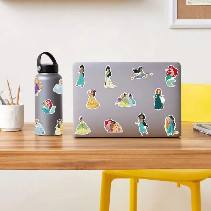 52PCS%20Disney%20Cartoon%20Cute%20Princess%20Stickers%20Aesthetic%20Decal%20Decoration%20Laptop%20Motorcycle%20Luggage%20Car%20Sticker%20for%20Girl%20Kid%20-%20Image%202