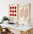 Modern Abstract Scandinavian Lines Green Canvas Art Paintings BAUHAUS Geometric Poster Matisse Wall Art and Boho Art Home Decor.