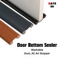 Flexible Door Dust Stopper & Draft Stopper , AC Air & Insects Stopper , Door Bottom Seal | Brown, Black, Grey | 37 Inch. 