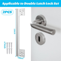 2 Pcs Door Latch Guard Plate Outswing Angle Latch Protector Door Latch Cover Latch Shield L Shaped Security Easy Install Easy to Use 11Inch.