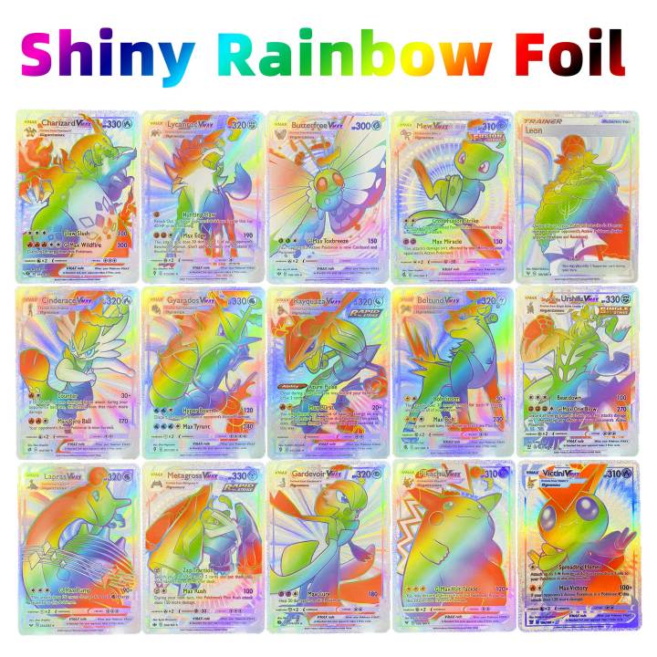 %E3%80%90Serendipity%20party%E3%80%91Pokemon%20Cards%20Golden%20Foil%20Shiny%20Rainbow%20GX%20Card%20Charizard%20Pikachu%20Arceus%20Vstar%20Plastic%20Card%20Child%20Toy%20-%20Image%203
