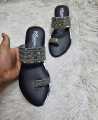 Girls Fashionable Sleem Choti Slippers with Slim Heel - Stylish Leather & Rubber Flat Sandals for Women, Available in Multiple Sizes. 