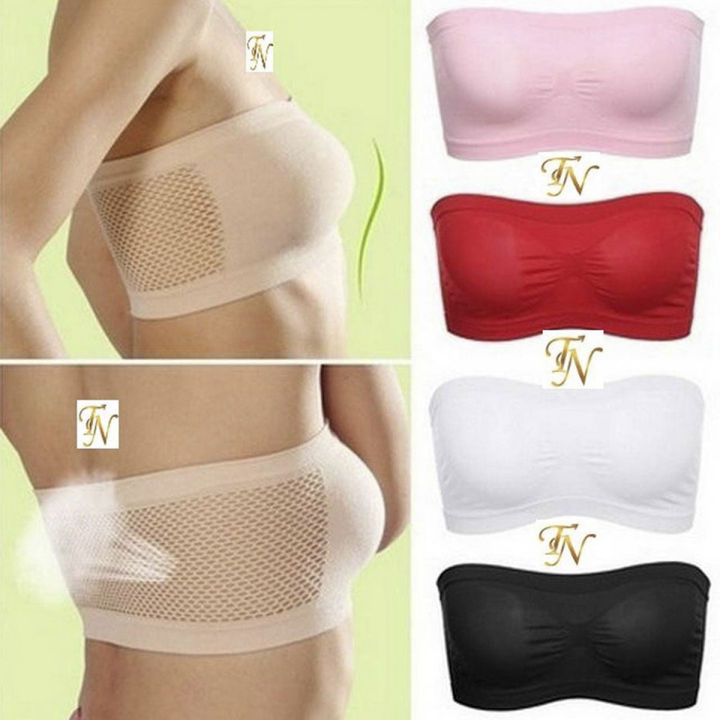 Cotton%20Strapless%20Tube%20Bra%20%20for%20Women%20-1%20Pieces%20-%20Image%203