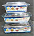 Oven Proof Glass Serving Dish - Transparent 6 Pcs Set. Transparent 6.