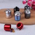 1 Pcs Medicine Box Keychain Metal Mini Waterproof Alloy Medicine Box Case Holder Container Key chain Gift. 