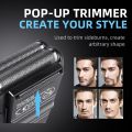 KEMEI-1102 Compact Rechargeable Lithium Ion Shaver Kit,Foil Professional Electric Shaver for Men. 
