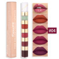 2024 5 In 1 Matte Lipstick Kit Combo Strip Velvet Red Lip Tint Non-stick Cup Lip Gloss Lip Oil Makeup Lips Cosmetic Set JokeTJokeJ.