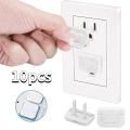 10 Pcs Child Safety Protection Socket Plug Protector Baby Electric Shock Protection Power Supply Cover Anti-Electric. 