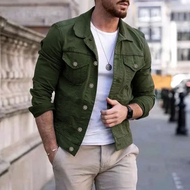 Fashion%20Men%20Jean%20Jacket%20Outerwear%20Casual%20Slim-fit%20Coat%20with%20Pocket%20Button%20Design%20Cargo%20Jacket%20Streetswear%20Autumn%20Tops%20Clothing%20-%20Image%203