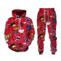 New Hip Hop 3D Cartoon Printed Tracksuit Set Man Woman Hoodie+Pants 2pcs Sets Fashion Sportwear Spring Autumn Pullover Clothing. 