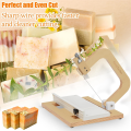 DIY Soap Making Wooden Wire Cutter, Adjustable Stainless Steel Tool for Cutting Soap, Candles, and Cheese. 