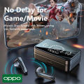 【Ready Stock+FREE Shipping+COD】OPPO S20 Earbuds Headphones Digital Display Large Capacity Black Bluetooth 51 Wireless Stereo Earbuds for Samsung. 
