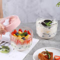 Overnight Oats Jar Container Portable Oatmeal Cups With Lids And Spoon Meal Jar.