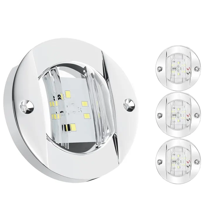 NCANRUI%204Pcs%20Marine%20Boat%20Interior%20Lights,12V%20LED%20Boat%20Deck%20Courtesy%20Light%203Inch%20Round%20White%206%20LED%20Stern%20Transom%20Anchor%20Light%20-%20Image%208
