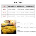 4Pcs/Set Coral Flannel Quilt Cover & Bed Sheet & 2Pcs Pillowcases Winter Bedclothes Solid Color Home Bedroom Bedding Supplies. 