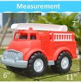 Big Plastic Toy Fire Truck for Toddlers Boys and Girls Fireman Engine Vehicle with Rescue Ladders for Indoor and Outdoor Imaginative Play- Red. 