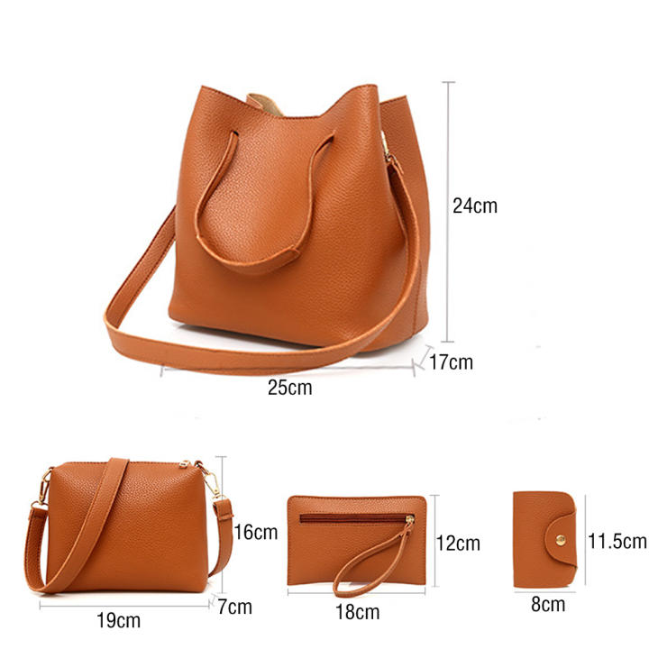 4Pcs/set%20Messenger%20Bags%20Key%20Bag%20Set%20Women%20Wallets%20Handbag%20Purse%20Set%20Handbag%20Set%20Soft%20Solid%20Color%20Shoulder%20Bag%20-%20Image%208