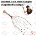 Stainless Steel Head Octopus Scalp Hair Stimulator Stress Relief Relax Massager Stainless Steel Head Massagers Hair Brushes Tools. 