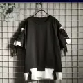Black White Cotton T-Shirt for Men and Women - Cool Summer Tees Shirt - Stay Stylish and Comfortable in This Cool Tee. 