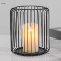 Modern Hollow Lantern Candle Holder Candlestick Vintage Light Candle Stand for L 18cmx21cm.