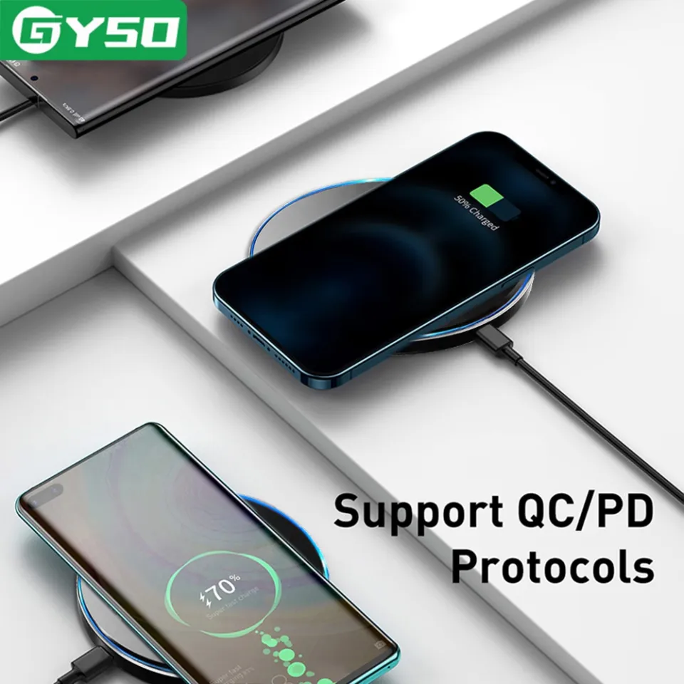 50W Wireless Charger Pad for Samsung S23 S22 Ultra Note10 iPhone