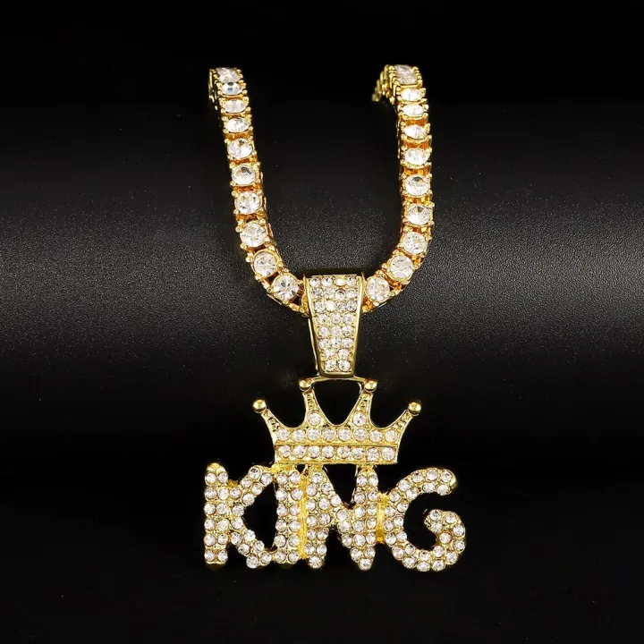 KING%20Crown%20Pendant%20Necklace%20for%20Men%20Punk%20Letter%20Necklace%20for%20Male%20Iced%20Out%20Stainless%20Steel%20Twist%20Chain%20Couple%20Hip%20Hop%20Jewelry%20-%20Image%204