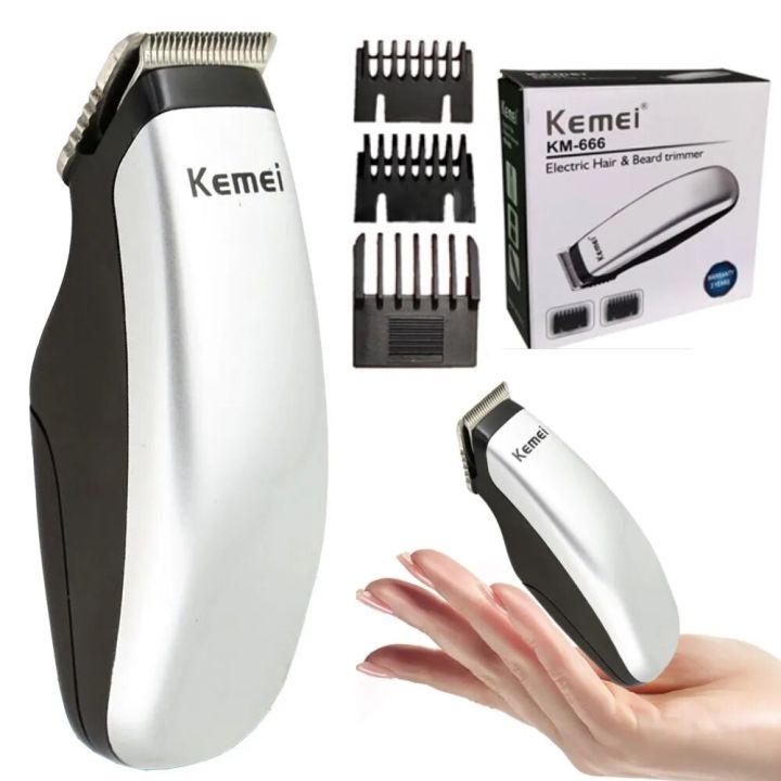 Kemei KM-666C Mini Hair Clipper Professional Beard Hair Trimmer Cutter Rechargeable Electric Hair Cutting Machine Hair Remover
