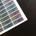 holographic sticker security seals tamper proof labels with Unique serial number safe warranty sticker void seal 1x3 cm silver. 