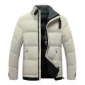 Men's cotton jacket Overcoat autumn winter mens fashion solid color thick warm lamb collar cotton coats. 