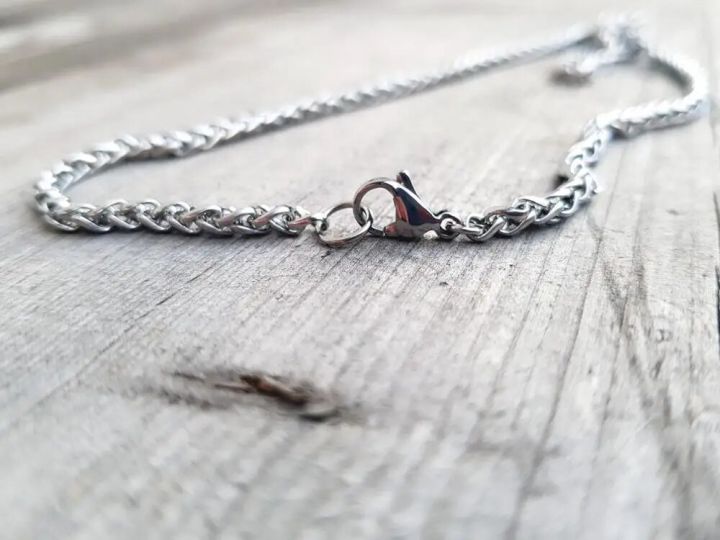 Mens%204mm%20Stainless%20Steel%20Wheat%20Chain%20Necklace%20Classic%20Pendant%20Accessories%20Jewelry%20Gifts%20for%20Him%20-%20Image%203