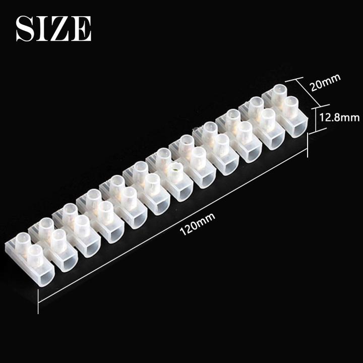 20Amp%2012%20Way%20Electrical%20Cables%20Joint%20Terminals%20AC%20220V%2020A%2012%20Point%20Screws%20Terminal%20Connector%20PVC%20Plastic%20Barrier%20Terminal%20Block%20Strip%20For%20Wire%20Joining%20-%20Image%203