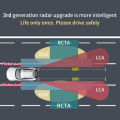 Car Blind Spot Monitoring System, IP67 Waterproof BSM Blind Spot Lane Change Assist with Main Harness for Vehicle. 