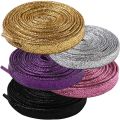 Lsgs fashion glitter shoelaces colorful flat shoe laces for athletic running sneakers shoes boots 1cm width shoelace strings 1pair. 