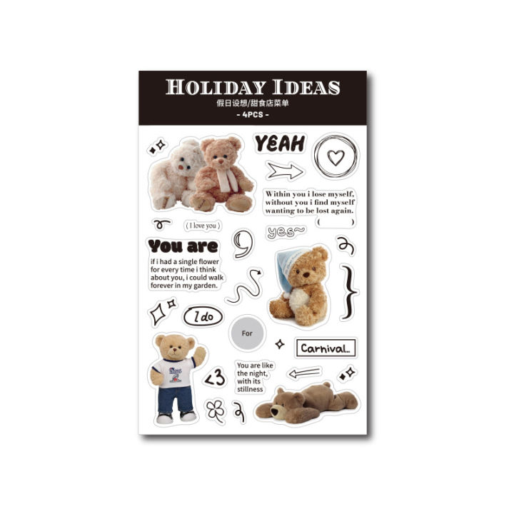 MOHAMM%204%20Sheets%20Simple%20Animal%20Sweetmeats%20Stickers%20for%20Diary%20Scrapbook%20Planners%20DIY%20Creative%20Decorative%20Supplies%20-%20Image%205