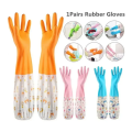 2 Pcs Hand Gloves Best Quality Silicone Dish Washing Kitchen/Garden Hand Gloves - Multicolor. 