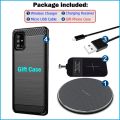 Wireless Charging for Samsung Galaxy A51 6.5'' Qi Wireless Charger+USB Type C Charging Adapter Receiver Gift Soft Case SM-A515F BQ. 