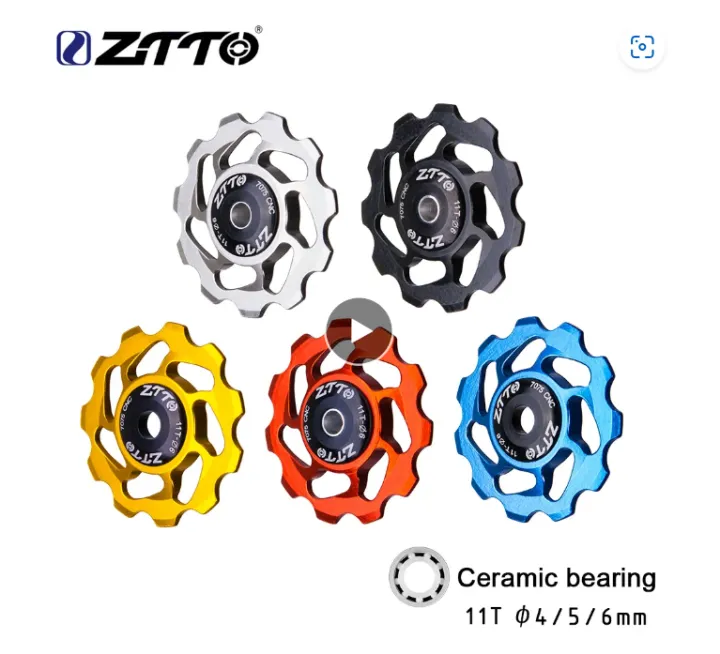 KCNC Jockey Wheels Alluminio Ruote Dentate Con Cuscinetto Ceramico (Coppia - Foto 5