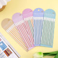 【Fashion】Long Page Tag Sticky Index Morandi Stripe Memo Transparent Long Flag.